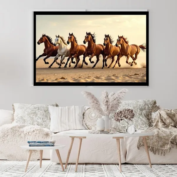 Mdf_Decorative_Running_Horses_Wall_Art
