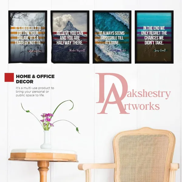 Mdf_Modern_Uv_Digital_Print_Motivational_Quotes_Wall_Poster