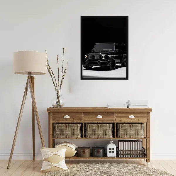 Mdf_Modern_G-Wagon_Mercedes-Benz_Luxury_Black_Wall_Frame_Set_Of_3