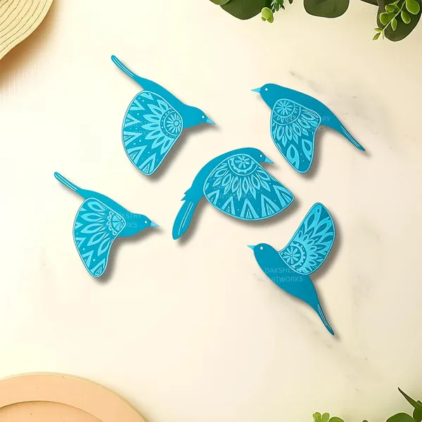 Engineered_Wood_Nature_3D_Flying_Birds_5_Panel_Wall_Art