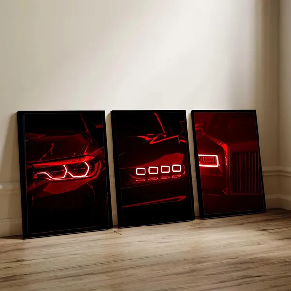 Engineered_Wood_Modern_Sports_Car_Headlights_Wall_Art_Print