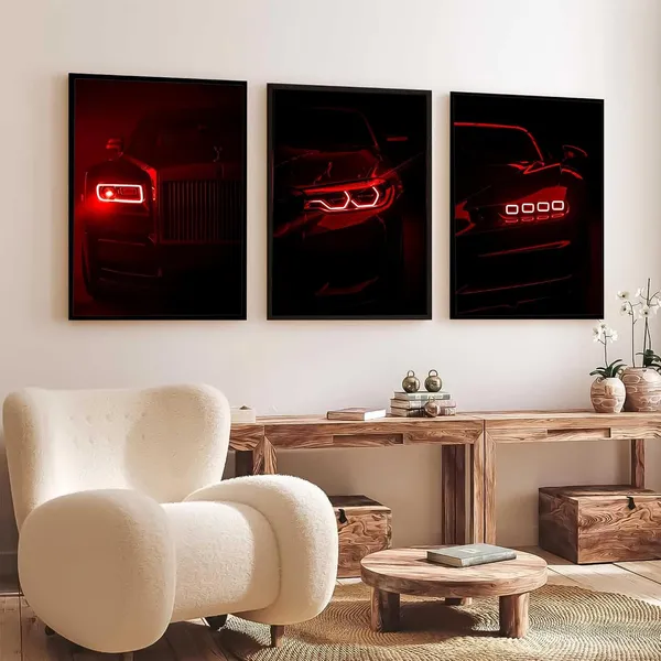 Engineered_Wood_Modern_Sports_Car_Headlights_Wall_Art_Print