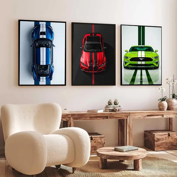 Engineered_Wood_Modern_Racing_Car_Wall_Poster_Set