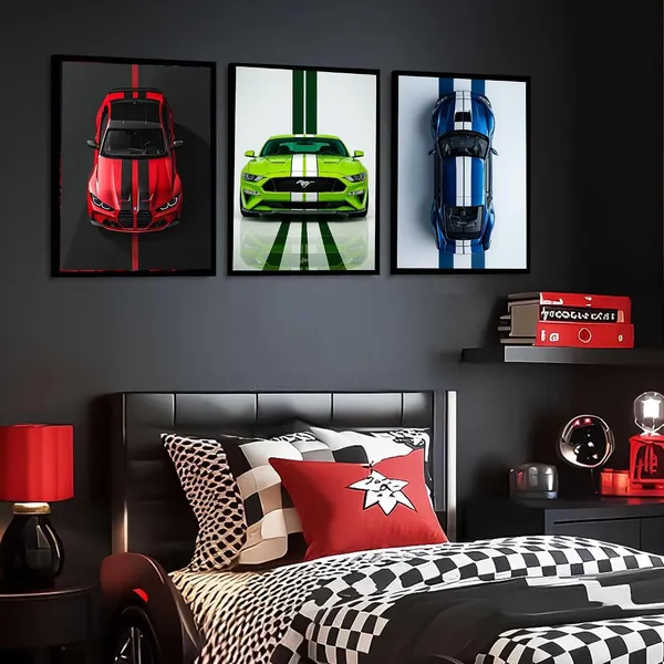 Engineered_Wood_Modern_Racing_Car_Wall_Poster_Set