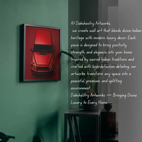 Engineered_Wood_Modern_Red_Suv_Automotive_Wall_Poster