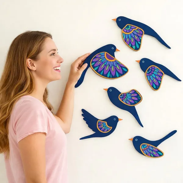Engineered_Wood_Colorful_Bird_3D_Effect_Wall_Art_Set