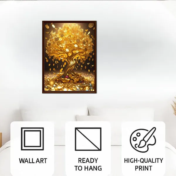 Engineered_Wood_Vastu_Golden_Money_Tree_Wall_Art_Print