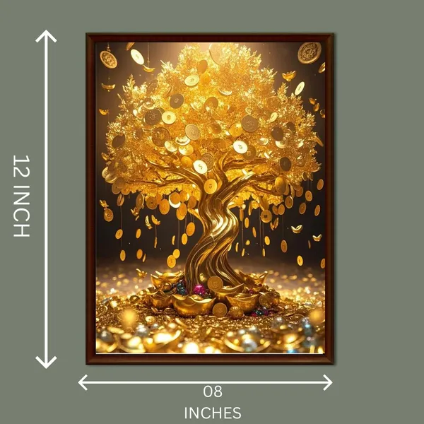 Engineered_Wood_Vastu_Golden_Money_Tree_Wall_Art_Print