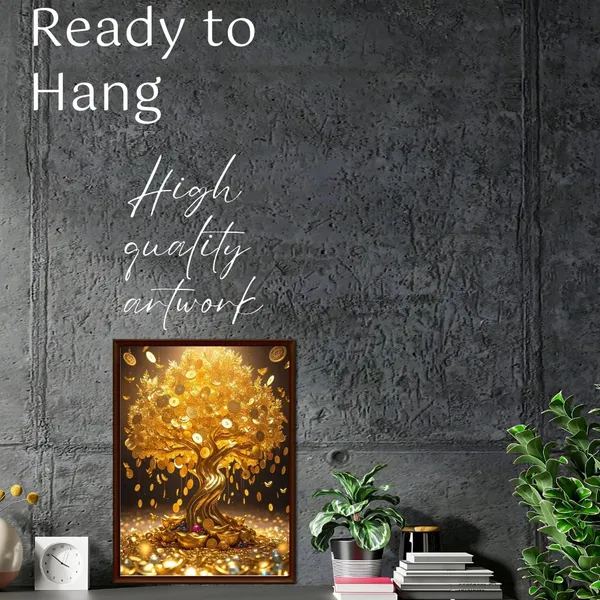 Engineered_Wood_Vastu_Golden_Money_Tree_Wall_Art_Print