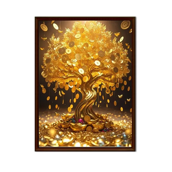 Engineered_Wood_Vastu_Golden_Money_Tree_Wall_Art_Print