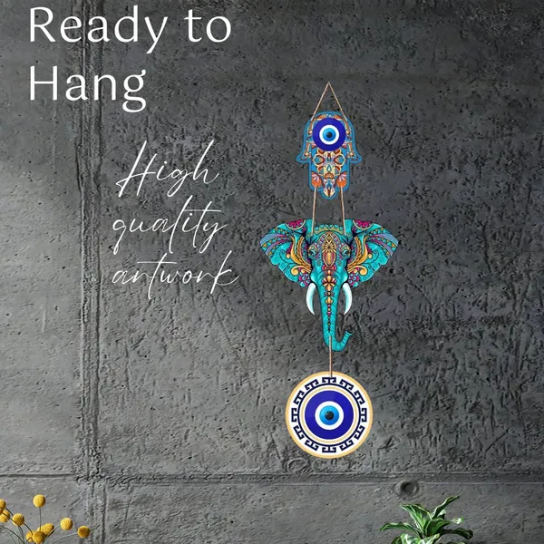 Engineered_Wood_Bohemian_Evil_Eye_Hamsa_Elephant_Wall_Hanging