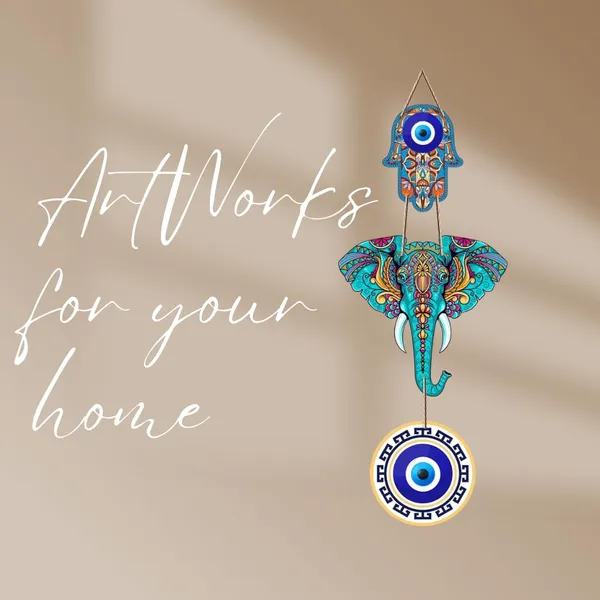 Engineered_Wood_Bohemian_Evil_Eye_Hamsa_Elephant_Wall_Hanging