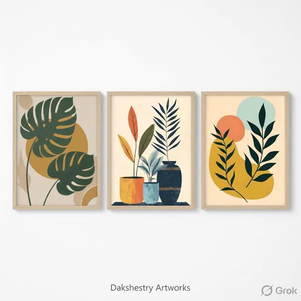 Engineered_Wood_Modern_Tropical_Botanical_Leaf_Wall_Painting