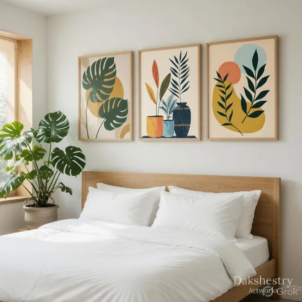 Engineered_Wood_Modern_Tropical_Botanical_Leaf_Wall_Painting