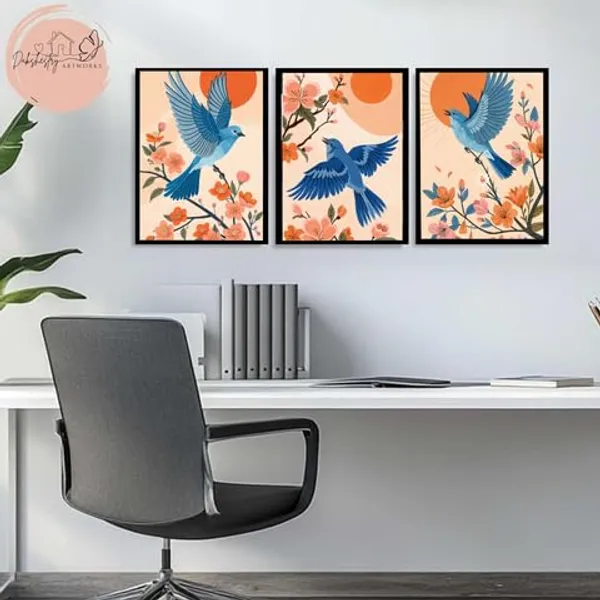 Engineered_Wood_Nature_Blue_Bird_Floral_Wall_Art_Print