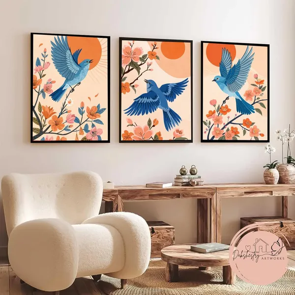 Engineered_Wood_Nature_Blue_Bird_Floral_Wall_Art_Print