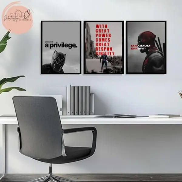 Mdf_Marvel_Superhero_Motivational_Quote_Wall_Art_Print_Set_Of_3