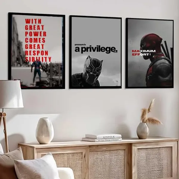 Mdf_Marvel_Superhero_Motivational_Quote_Wall_Art_Print_Set_Of_3