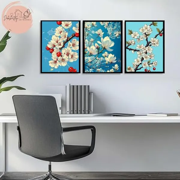 Engineered_Wood_Botanical_White_Blossom_Triptych_Wall_Art_Print