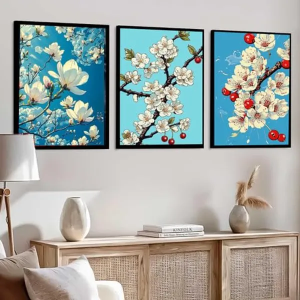 Engineered_Wood_Botanical_White_Blossom_Triptych_Wall_Art_Print