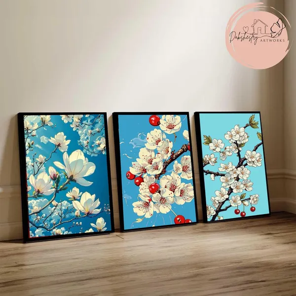 Engineered_Wood_Botanical_White_Blossom_Triptych_Wall_Art_Print