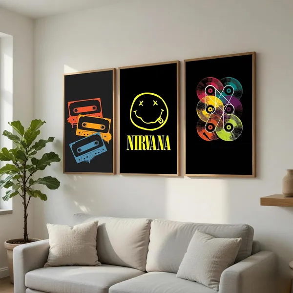 Mdf_Modern_Black_Music_Instruments_Cinematic_Wall_Poster_Set_Of_3