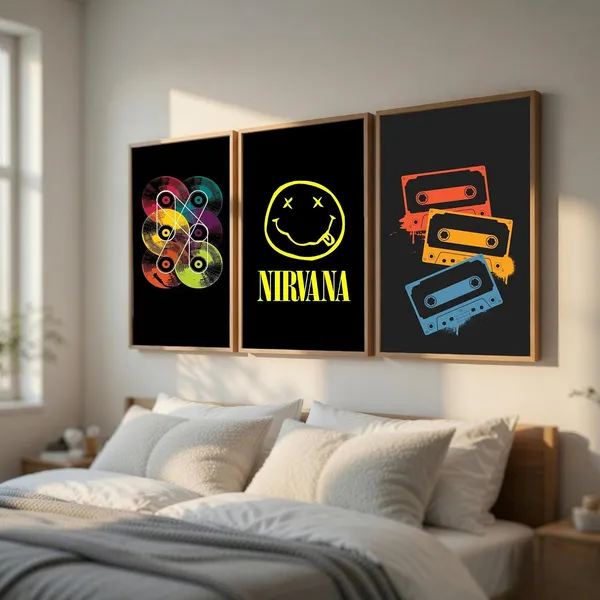 Mdf_Modern_Black_Music_Instruments_Cinematic_Wall_Poster_Set_Of_3