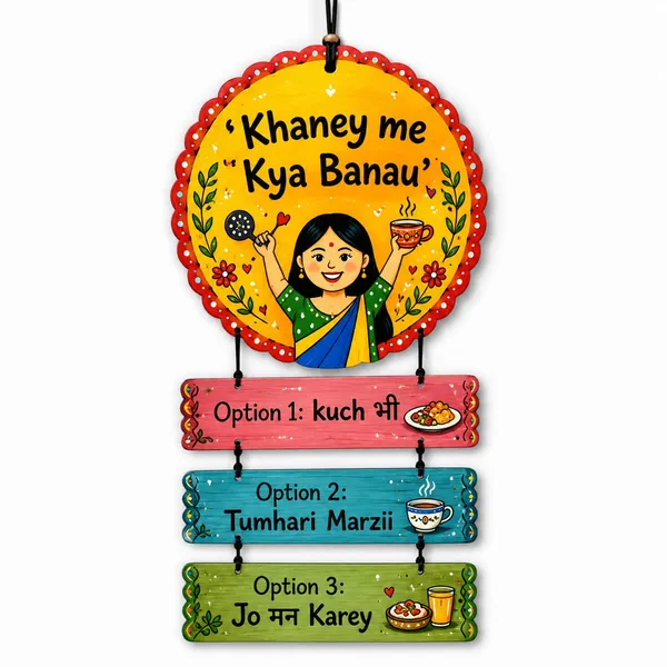 Mdf_Humorous_Khaney_Me_Kya_Banau_Kitchen_Wall_Sign