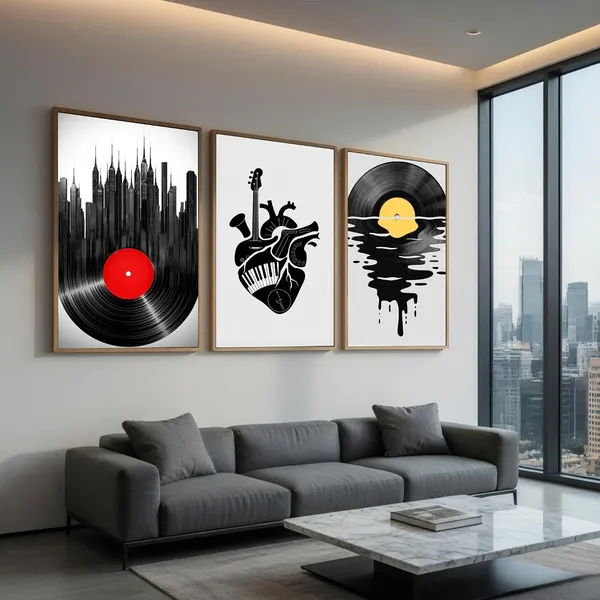 Engineered_Wood_Modern_Abstract_Music_Set_Of_3_Wall_Art