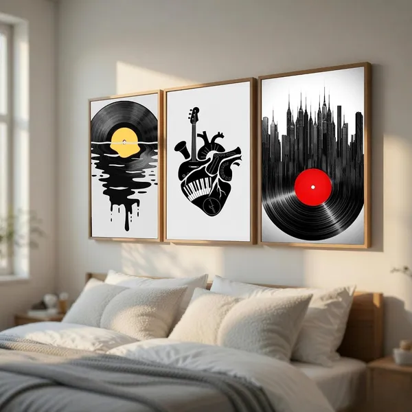 Engineered_Wood_Modern_Abstract_Music_Set_Of_3_Wall_Art