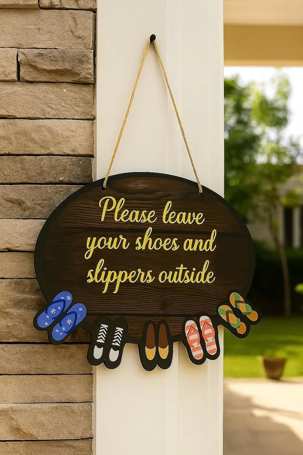 Mdf_Entryway_Remove_Shoes_Wall_Sign