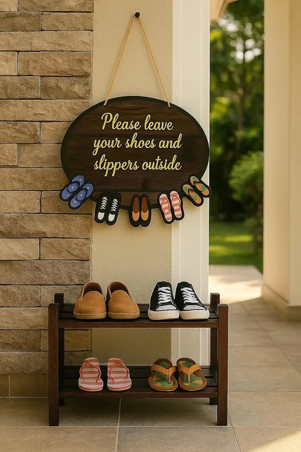 Mdf_Entryway_Remove_Shoes_Wall_Sign