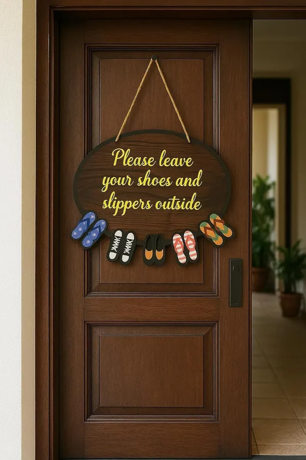 Mdf_Entryway_Remove_Shoes_Wall_Sign