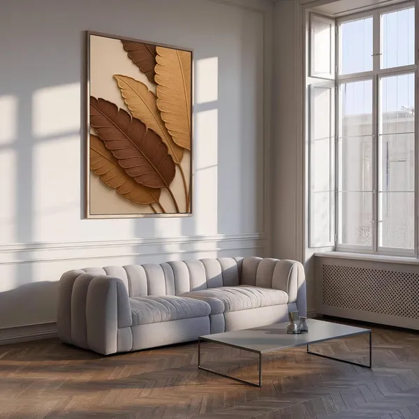 Engineered_Wood_Botanical_Tropical_Leaf_Print_Framed_Wall_Art