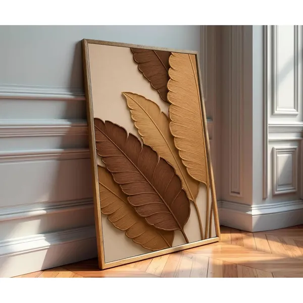 Engineered_Wood_Botanical_Tropical_Leaf_Print_Framed_Wall_Art