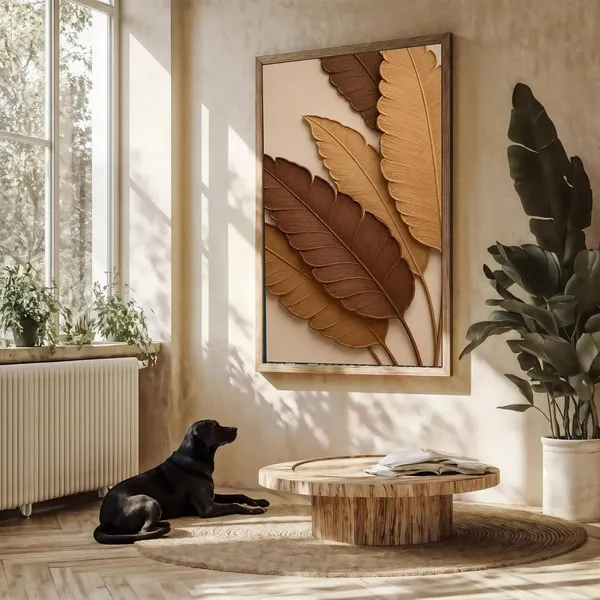 Engineered_Wood_Botanical_Tropical_Leaf_Print_Framed_Wall_Art