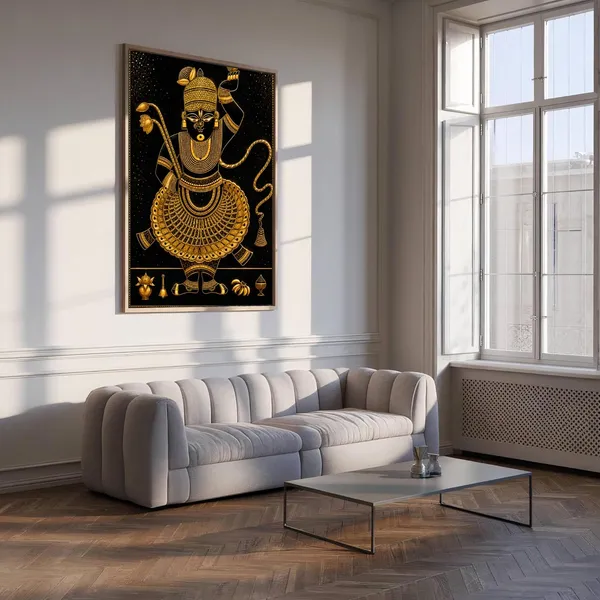 Engineered_Wood_Traditional_Shrinathji_Golden_Wall_Painting