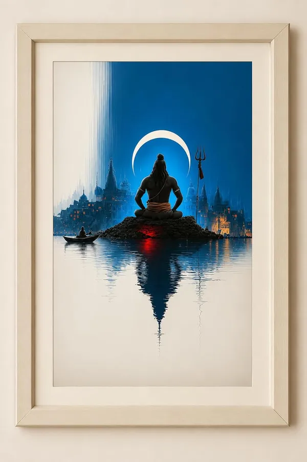 Engineered_Wood_Spiritual_Lord_Shiva_Meditation_Framed_Wall_Art