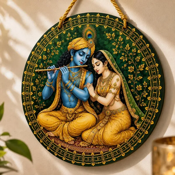 Mdf_Devotional_Krishna_Radha_Flute_Wall_Art_Set_Of_3
