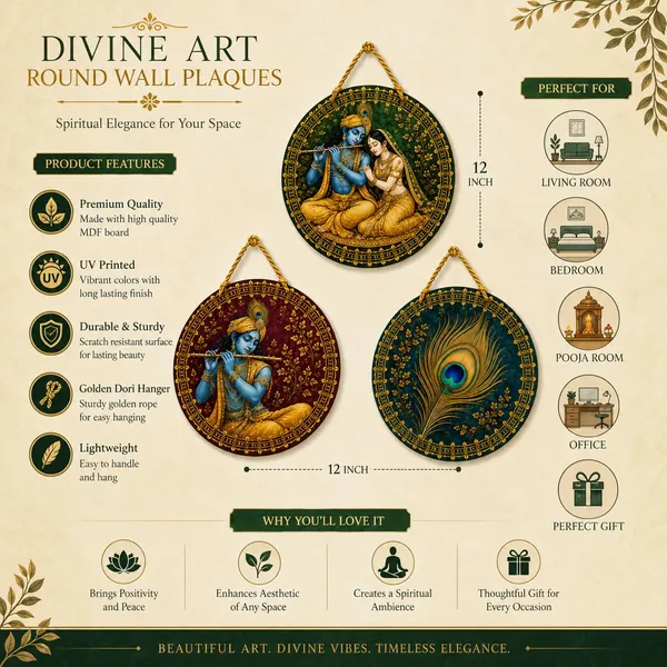 Mdf_Devotional_Krishna_Radha_Flute_Wall_Art_Set_Of_3