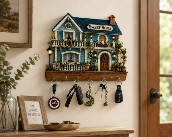 Engineered_Wood_Sweet_Home_House_Shape_Key_Holder