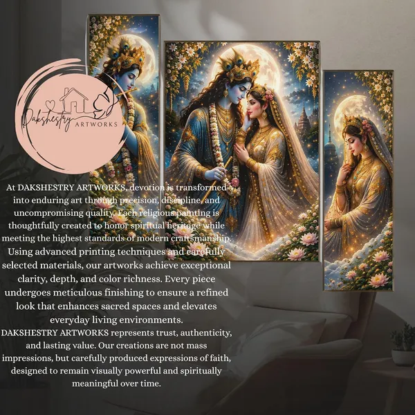Engineered_Wood_Devotional_Radha_Krishna_Floral_Wall_Painting_Set_Of_3
