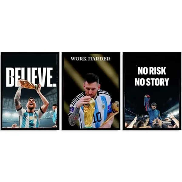 Mdf_Sports_Football_Motivational_Typography_Wall_Art_Set