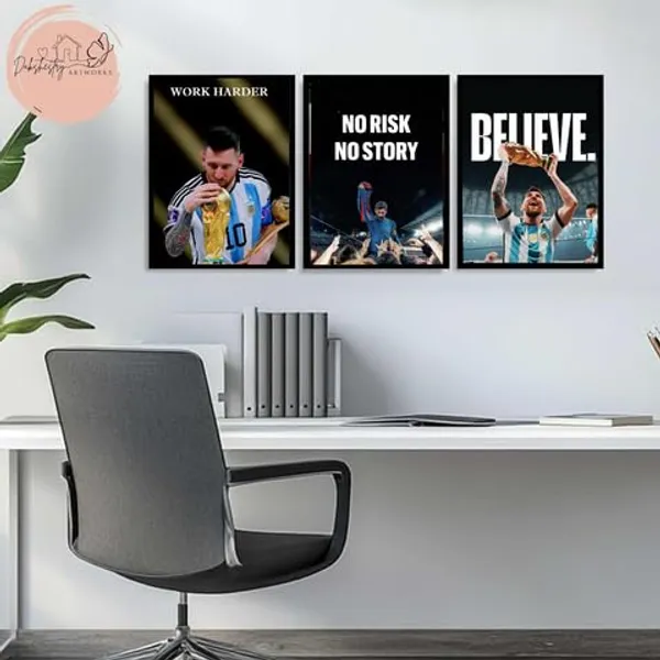Mdf_Sports_Football_Motivational_Typography_Wall_Art_Set