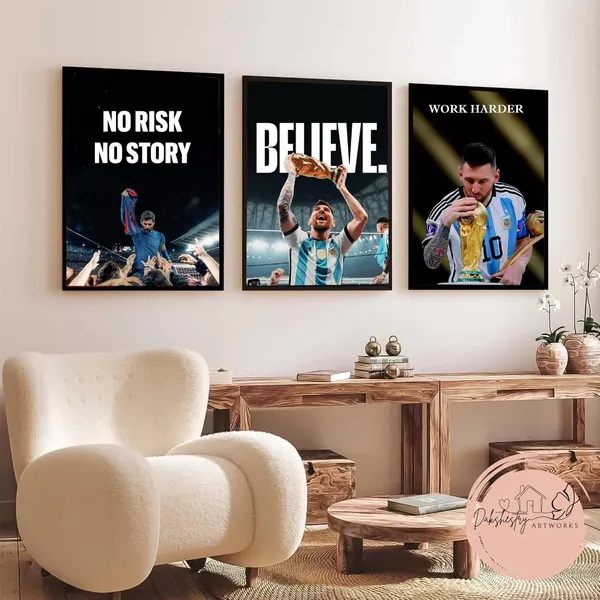 Mdf_Sports_Football_Motivational_Typography_Wall_Art_Set