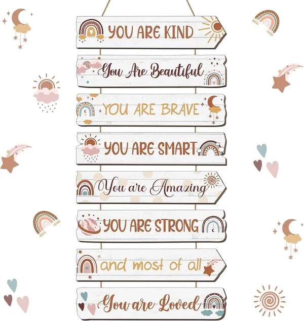 Mdf_Kids_Affirmation_Quotes_Wall_Sign_Set_Of_8