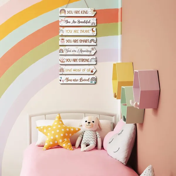 Mdf_Kids_Affirmation_Quotes_Wall_Sign_Set_Of_8