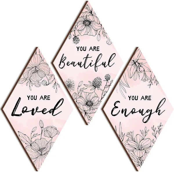 Mdf_Inspirational_Floral_Motivational_Pastel_Wall_Art_Set_Of_3
