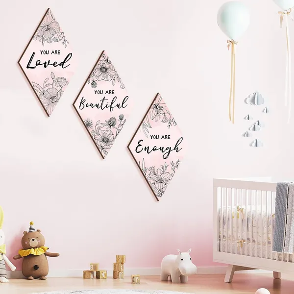 Mdf_Inspirational_Floral_Motivational_Pastel_Wall_Art_Set_Of_3