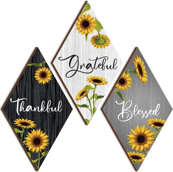 Mdf_Inspirational_Floral_Sunflower_Pastel_Wall_Art_Set_Of_3